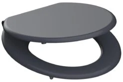 SCHÜTTE WC-Bril 80104 SPIRIT ANTHRAZIT - MDF-Hout - Soft Close - Verchroomde Scharnieren - Gelakt - Gesatineerd Antraciet -Badkamerproducten 1200x804 2