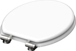 SCHÜTTE WC-Bril 84100 WHITE - MDF-Hout - Soft Close - Verchroomde Scharnieren - Gelakt - Wit -Badkamerproducten 1200x805 2
