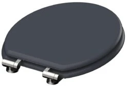 SCHÜTTE WC-Bril 80104 SPIRIT ANTHRAZIT - MDF-Hout - Soft Close - Verchroomde Scharnieren - Gelakt - Gesatineerd Antraciet -Badkamerproducten 1200x815 1