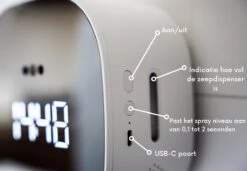 Fufubv Sense Of Soap - Automatische Zeepdispenser - 600ml - USB-C Oplaadbaar - Wandmontage - Zeeppompje -Badkamerproducten 1200x833 5