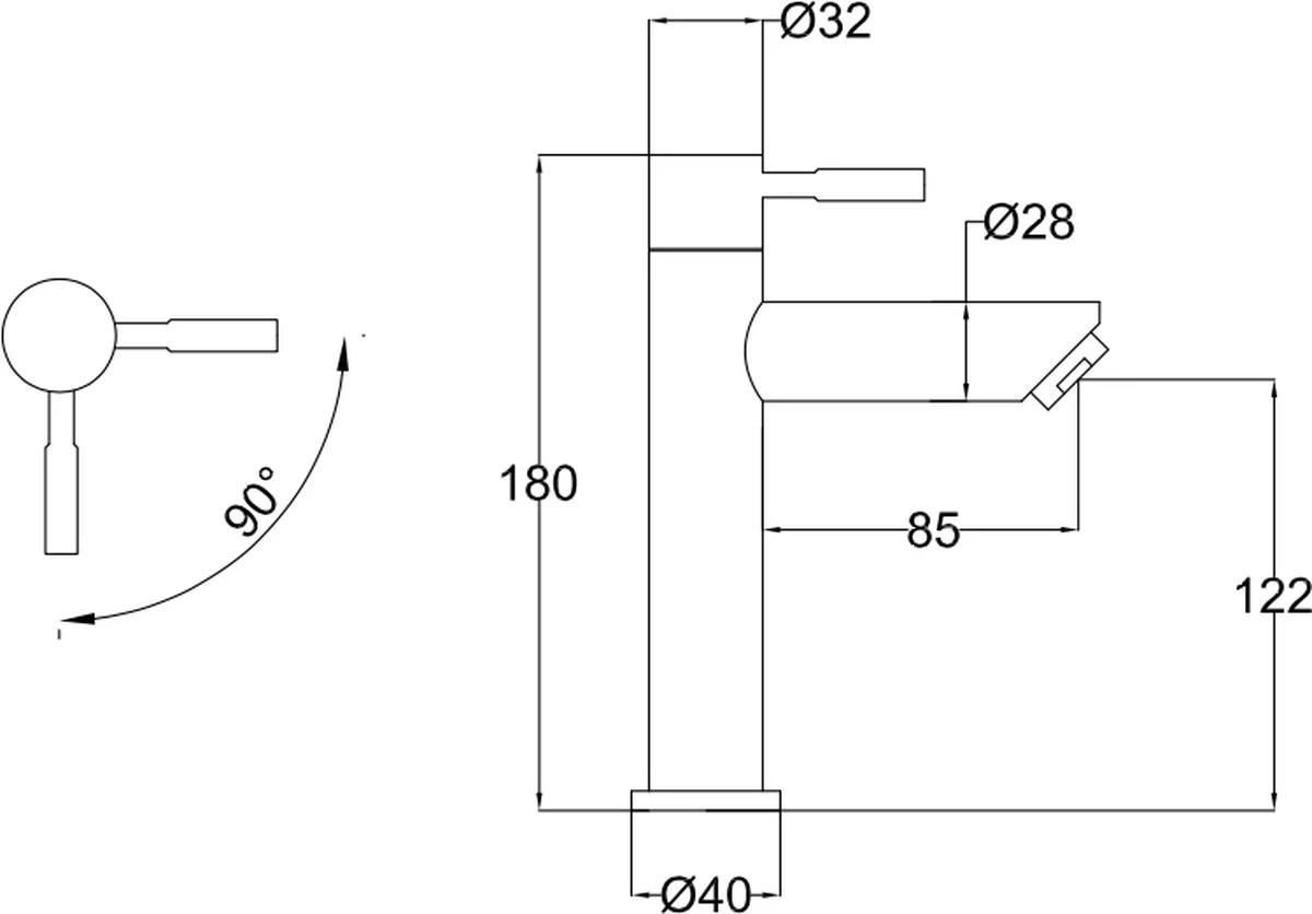 Merkloos Kolding Toiletkraan - Alleen Koud Water - RVS - Hendel-Bediening - Wastafelkraan 2 Merkloos Kolding Toiletkraan - Alleen Koud Water - RVS - Hendel-Bediening - Wastafelkraan - Afbeelding 2