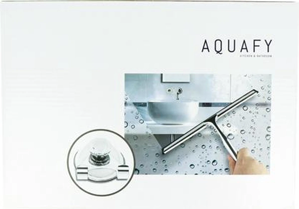 Aquafy Raamwisser RVS - Incl. Douchespons - Douchetrekker Voor Badkamer - Raamwisser Douche - Douchewisser RVS - Luxe Trekker Met Ophanghaak 3 Aquafy Raamwisser RVS - Incl. Douchespons - Douchetrekker Voor Badkamer - Raamwisser Douche - Douchewisser RVS - Luxe Trekker Met Ophanghaak - Afbeelding 3