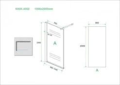 Wiesbaden Eco Inloopdouche + Muurprofiel - 8 Mm Nano - 100 X 200 Cm -Badkamerproducten 1200x848 3