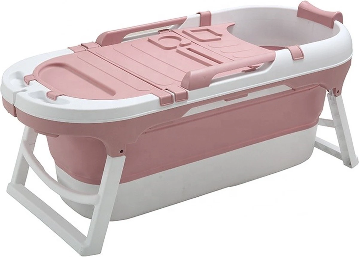 Vonia Opvouwbaar Bad - Zitbad - Bath Bucket - 140 Cm Lang - Inklapbaar Bad - Incl. Badkussen - Roze 1 Vonia Opvouwbaar Bad - Zitbad - Bath Bucket - 140 Cm Lang - Inklapbaar Bad - Incl. Badkussen - Roze