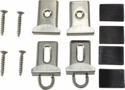 Saqu Set Spiegelklemmen - Montage - Ophangsysteem Van Staal - Chroom - Badkamerspiegelbevestiging