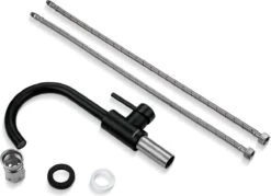 LOMAZOO Wastafelkraan Zwart Hoog Juno - Zwarte Wastafelkraan - Badkamerkraan Zwart - Zwarte Badkamerkraan -Badkamerproducten 1200x868