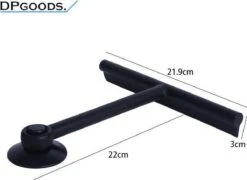 Merkloos Topsky™ - Douchewisser - Zwart - Raamwisser – Deluxe Douchewisser – Badkamer Accessoires Zwart - Douchewisser Met Zuignap – Wisser Douche -Badkamerproducten 1200x874