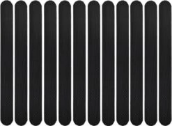 Zelfklevende Antislip Stickers - Douche/Bad/Trap Plakstrip - Badkamer Antislip Strips - 12stuks - 38x2cm - Zwart