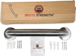 Brute Strength - Handgreep Voor Bad Of Douche - 30 Cm - Wandbeugel - RVS Handgreep - Wandgreep Voor Badkamer - Douche - Toilet - Toiletbeugel - Badgreep - Douchegreep -Badkamerproducten 1200x883 3