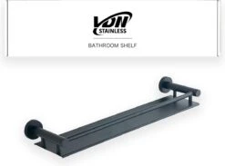 VDN Stainless Planchet - Planchet Badkamer - Wandplank - Zwart - RVS - Hangend 13 VDN Stainless Planchet - Planchet Badkamer - Wandplank - Zwart - RVS - Hangend -Badkamerproducten 1200x891