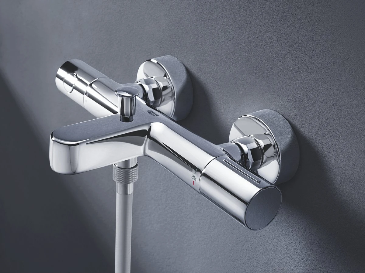 GROHE QuickFix Precision Get Thermostatische Badkraan - EcoJoy® - 15cm - Met Koppelingen - Chroom - 34774000 5 GROHE QuickFix Precision Get Thermostatische Badkraan - EcoJoy® - 15cm - Met Koppelingen - Chroom - 34774000 - Afbeelding 5