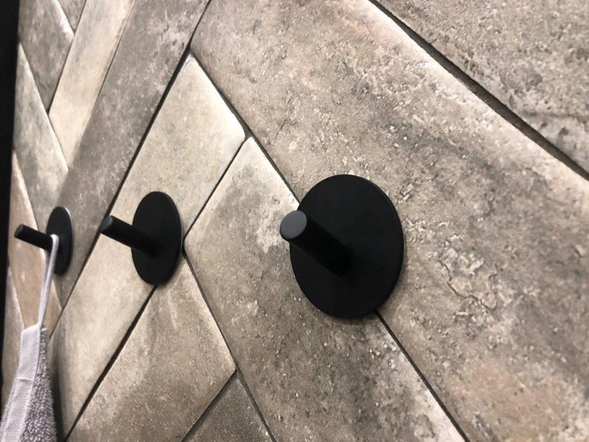 Handdoekhaakjes Zelfklevend - Zwart - Haakjes Handdoek 2st - Badkamer & Keuken 6 Handdoekhaakjes Zelfklevend - Zwart - Haakjes Handdoek 2st - Badkamer & Keuken - Afbeelding 6