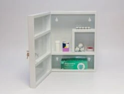Culinorm Medicijnkast Van Staal Met Slot - 35cm X 45 Cm X 15 Cm - Wit -Badkamerproducten 1200x903 4