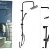 Bathroom Solutions Regendouche Set MET Handdouche 150cm - Matzwart