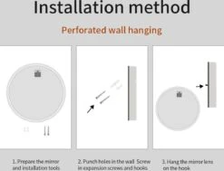 SensaHome - Ronde Badkamerspiegel Frameloos Met LED Verlichting - Wandspiegel - 60CM 15 SensaHome - Ronde Badkamerspiegel Frameloos Met LED Verlichting - Wandspiegel - 60CM -Badkamerproducten 1200x919
