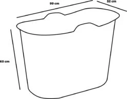 EKEO Zitbad - 210L - Mobiele Badkuip - Bath Bucket - Ijsbad- Tuinbad - Grijs -Badkamerproducten 1200x936 1