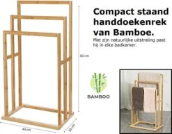 Merkloos Decopatent® Handdoekrek - Vrijstaand Handdoekenrek Voor In Badkamer - Handdoekrek - Bamboe Hout - Handdoek - Droogrek Met 3 Armen 13 Merkloos Decopatent® Handdoekrek - Vrijstaand Handdoekenrek Voor In Badkamer - Handdoekrek - Bamboe Hout - Handdoek - Droogrek Met 3 Armen -Badkamerproducten 1200x940 8