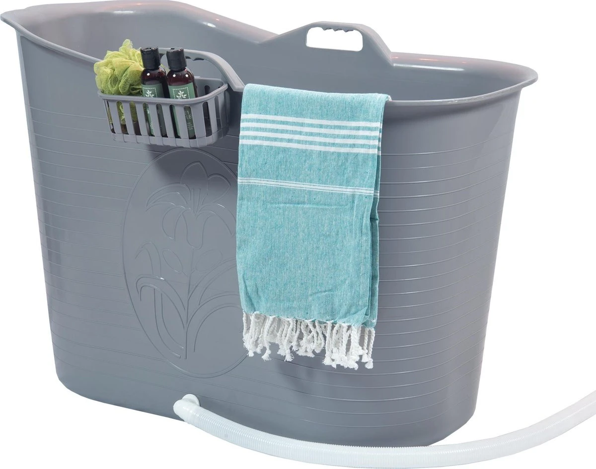 Zitbad Voor Volwassenen - Bath Bucket - Grijs - 200L 1 Zitbad Voor Volwassenen - Bath Bucket - Grijs - 200L