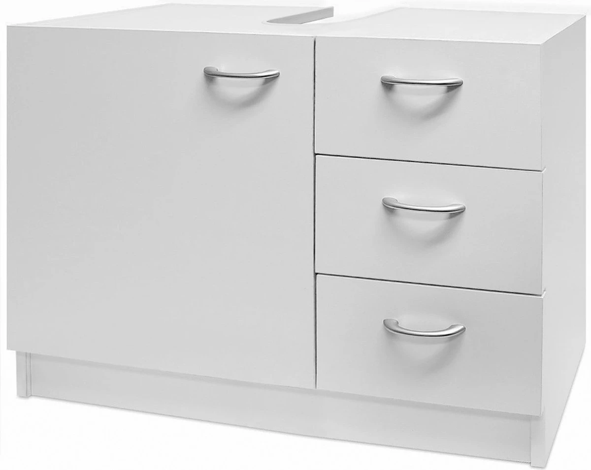 Deuba Badkamermeubel 3 Lades 63x54x30cm Wit Wastafelmeubel Onderkast 1 Deuba Badkamermeubel 3 Lades 63x54x30cm Wit Wastafelmeubel Onderkast