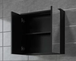 Badplaats Badkamerkast Toledo 60 Cm X 20 Cm X 60 Cm - Zwart - Spiegelkast Badkamer -Badkamerproducten 1200x957 4