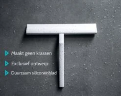 Douchewisser Wit Met Magneetstrip - Badkamer Accessoires - Raamwisser - Trekker Douche - Silicone - 21cm X 20cm -Badkamerproducten 1200x959