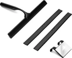 Douchewisser Met Ophanghaak En 2 Extra Strips - Raamwisser Voor Douche - Raamtrekker Zwart -Badkamerproducten 1200x961