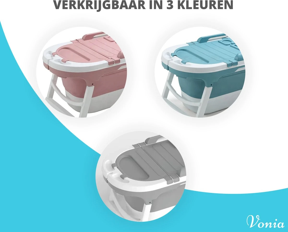 Vonia Opvouwbaar Bad - Zitbad - Bath Bucket - 140 Cm Lang - Inklapbaar Bad - Incl. Badkussen - Roze 7 Vonia Opvouwbaar Bad - Zitbad - Bath Bucket - 140 Cm Lang - Inklapbaar Bad - Incl. Badkussen - Roze - Afbeelding 7