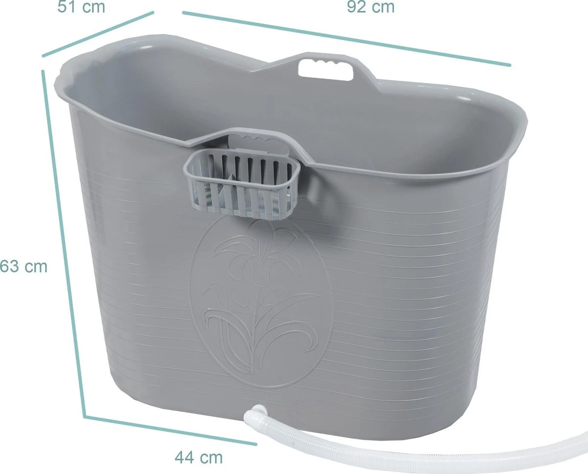 Zitbad Voor Volwassenen - Bath Bucket - Grijs - 200L 10 Zitbad Voor Volwassenen - Bath Bucket - Grijs - 200L - Afbeelding 10