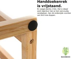 Merkloos Decopatent® Handdoekrek - Vrijstaand Handdoekenrek Voor In Badkamer - Handdoekrek - Bamboe Hout - Handdoek - Droogrek Met 3 Armen 12 Merkloos Decopatent® Handdoekrek - Vrijstaand Handdoekenrek Voor In Badkamer - Handdoekrek - Bamboe Hout - Handdoek - Droogrek Met 3 Armen -Badkamerproducten 1200x984 3