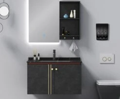 Aquathof, Zeepdispenser, Mat Zwart, 3 Kamer, 3 Reservoirs, 3x350ml, Hangend, Wandmontage -Badkamerproducten 1200x988 1