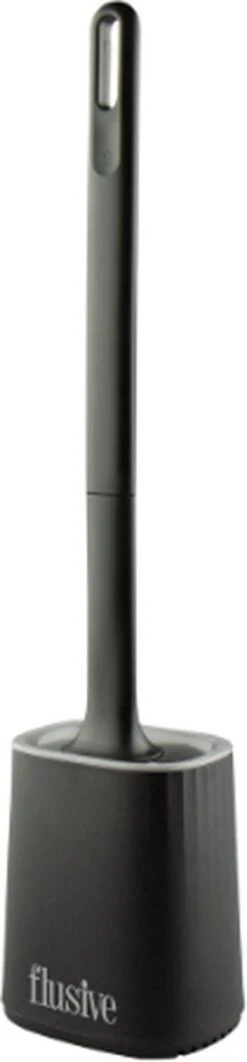 Flusive WC Borstel Met Houder Inclusief Ophangsysteem - Siliconen Toiletborstel - 2 Lifters - Flexibel - Zwart -Badkamerproducten 279x1200