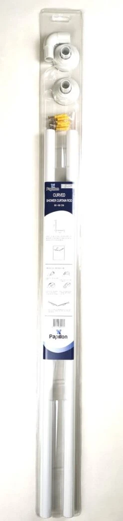 Papillon Douchegordijnstang - 90x90 Cm - Aluminium - Wit 7 Papillon Douchegordijnstang - 90x90 Cm - Aluminium - Wit -Badkamerproducten 285x1200 1