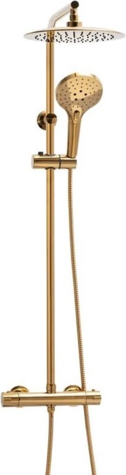 Regendoucheset - Met Thermostaatkraan - 25 Cm - Goud -Badkamerproducten 320x1200