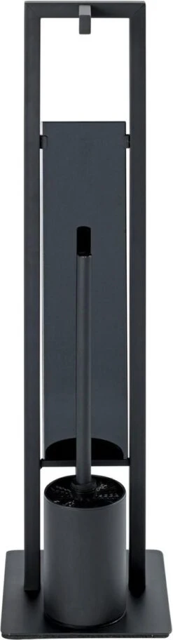 WENKO Toiletbutler Rivalta Zwart - Toiletborstel Met Houder, Toiletrolhouder En Reserverolhouder -Badkamerproducten 325x1200