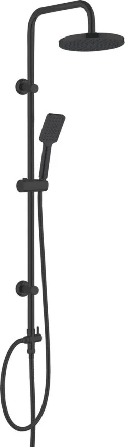 4bathroomz® Luxe Douchekolom Regendouche 20 Cm - Zwart