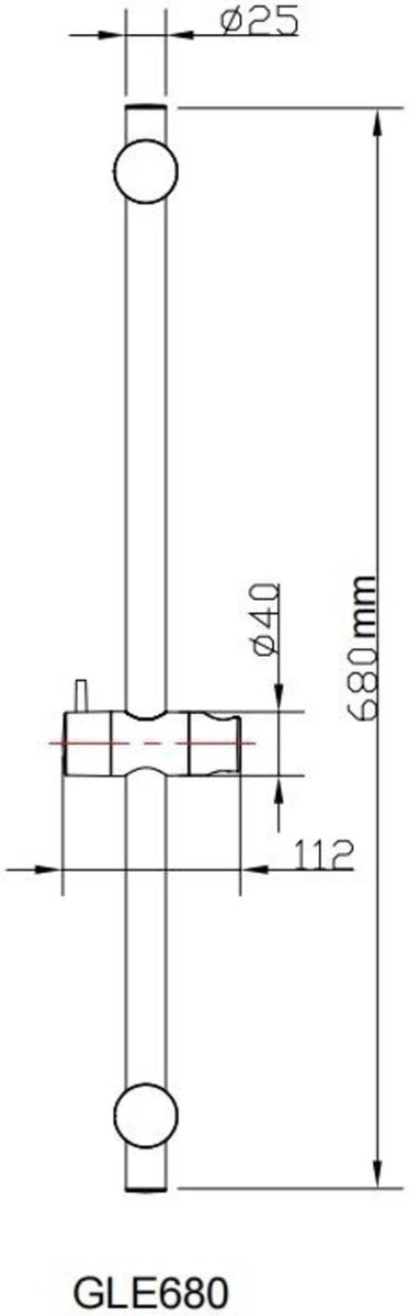 Ben Elan - Glijstang - Ronde Douchestang Voor Handdouche - 68cm - Chroom 5 Ben Elan - Glijstang - Ronde Douchestang Voor Handdouche - 68cm - Chroom - Afbeelding 5