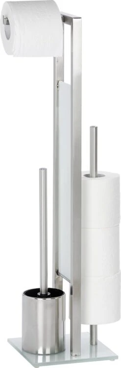 WENKO Toiletbutler Rivalta RVS Mat - Toiletborstel Met Houder, Toiletrolhouder En Reserverolhouder 20 WENKO Toiletbutler Rivalta RVS Mat - Toiletborstel Met Houder, Toiletrolhouder En Reserverolhouder -Badkamerproducten 395x1200