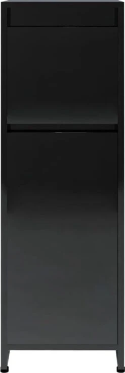 Furniture Limited - 4-delige Badkamermeubelset Bewerkt Hout Hoogglans Zwart -Badkamerproducten 402x1200