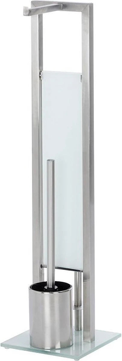 WENKO Toiletbutler Rivalta RVS Mat - Toiletborstel Met Houder, Toiletrolhouder En Reserverolhouder 13 WENKO Toiletbutler Rivalta RVS Mat - Toiletborstel Met Houder, Toiletrolhouder En Reserverolhouder - Afbeelding 13