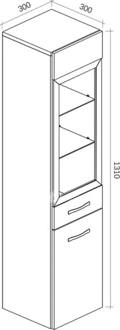Badplaats Badkamerkast Rio 30 X 30 X 131 Cm - Wit Hoogglans - Hangende Kolomkast Met 2 Deuren 11 Badplaats Badkamerkast Rio 30 X 30 X 131 Cm - Wit Hoogglans - Hangende Kolomkast Met 2 Deuren -Badkamerproducten 437x1200 2