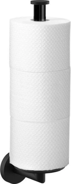 Wc Rolhouder Reserverolhouder Toiletrolhouder Voor 3 Rollen Zwart - Badkamer Accessoires - Hangend -Badkamerproducten 462x1200