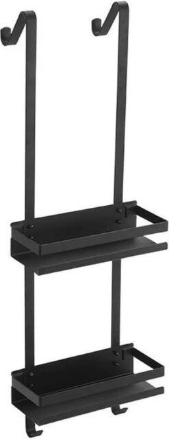 MD Creations ® – Doucherek Zonder Boren - Hangend Met Zuignappen Aan Douchewand – Douchebakje - Doucherek Haak - RVS - 74 X 25 X 10 Cm -Badkamerproducten 463x1200