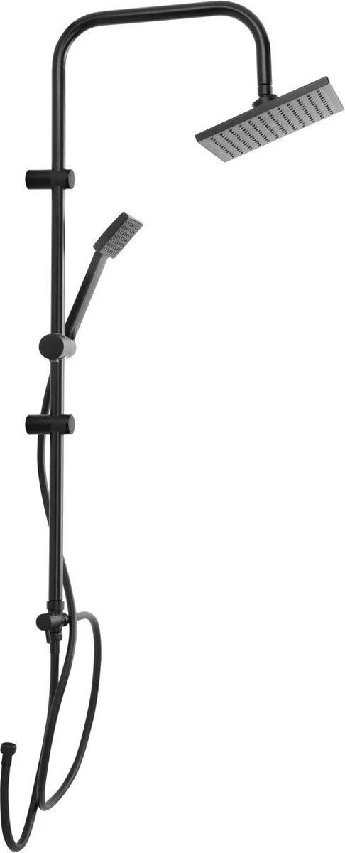 Bathroom Solutions Regendouche Set MET Handdouche 150cm - Matzwart 2 Bathroom Solutions Regendouche Set MET Handdouche 150cm - Matzwart - Afbeelding 2