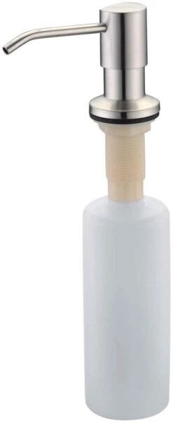 Mizzo Zeepdispenser 300ML - Zeeppompje - Inbouw Keukenblad - Gebogen Mond - RVS -Badkamerproducten 492x1200