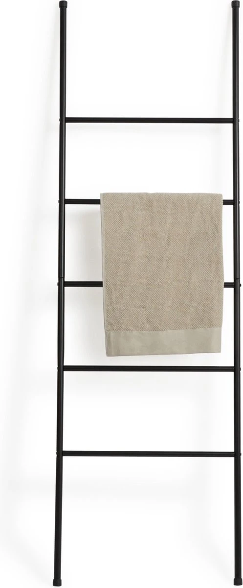 Lifa Bathing Handdoekladder - Multifunctionele Handdoekenrek - Zwarte Handdoekhouder - Staand - 5 Treden - Metaal - Voor Kleding, Handdoeken En Beddengoed - Badkamer, Keuken En Woonkamer - 50 X 160 Cm 3 Lifa Bathing Handdoekladder - Multifunctionele Handdoekenrek - Zwarte Handdoekhouder - Staand - 5 Treden - Metaal - Voor Kleding, Handdoeken En Beddengoed - Badkamer, Keuken En Woonkamer - 50 X 160 Cm - Afbeelding 3
