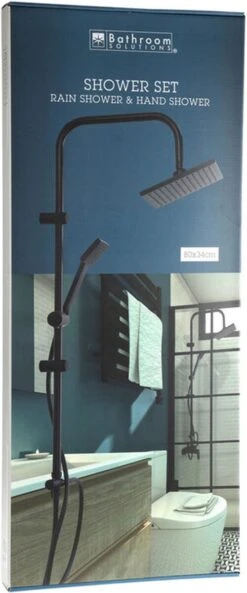 Bathroom Solutions Regendouche Set MET Handdouche 150cm - Matzwart 7 Bathroom Solutions Regendouche Set MET Handdouche 150cm - Matzwart -Badkamerproducten 500x1200