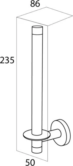 Tiger Boston - Reserverolhouder - RVS Geborsteld -Badkamerproducten 528x1200