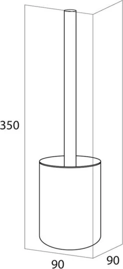Tiger Porto - Toiletborstel Met Houder - Vrijstaand - Zwart -Badkamerproducten 549x1200