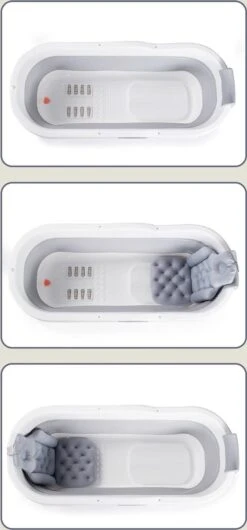 HelloBath Opvouwbaar Zitbad - Bath Bucket - 148cm - 220L - Extra Lang - Incl. Badkussen & Opberghoes -Badkamerproducten 559x1200 1