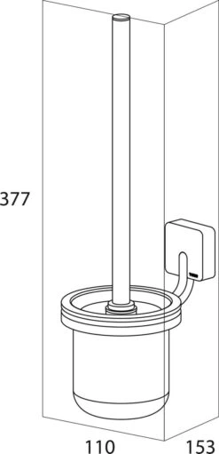 Tiger Impuls Toiletborstel Met Houder - RVS Geborsteld -Badkamerproducten 580x1200